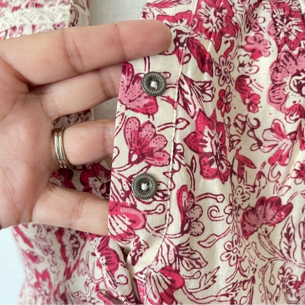 Anthropologie Floral Georgina Tiered Shirt dress NWT size Small - Picture 3 of 8